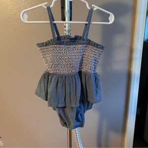 Old Navy Denim Bubble with Red‎ Stitching-Baby girls 12-18m